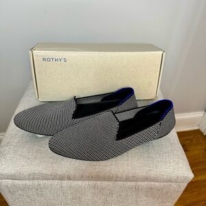 Rothy's Almond toe Loafers in Black Twill, sz 10